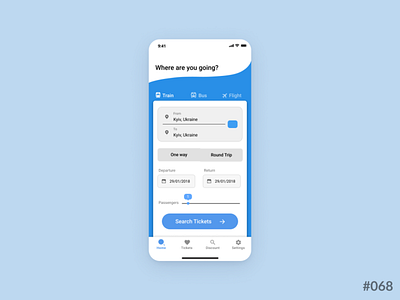 Daily UI #068 of 100 - Flight Search