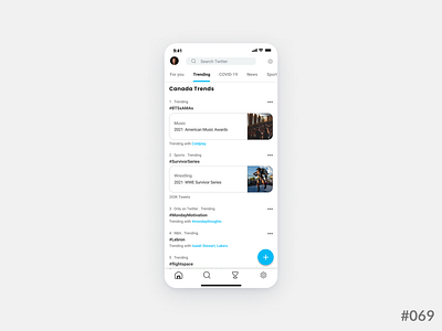 Daily UI #069 of 100 - Trending