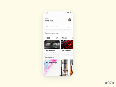 Daily UI #070 of 100 - Event Listing