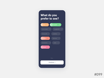 Daily UI #099 of 100 - Categories