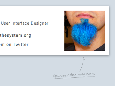 Goatee colour blue website