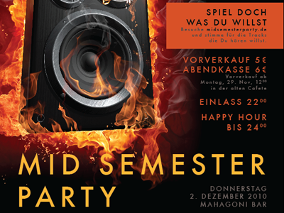 Mid Semester Party flyer party poster