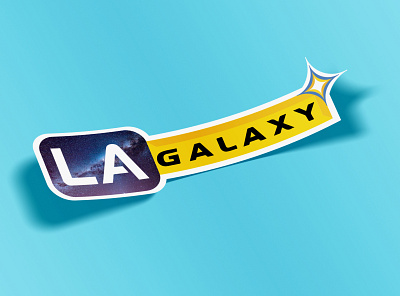 LA Galaxy sticker concepts brand identity branding design flat icon illustration illustrator logo print vector