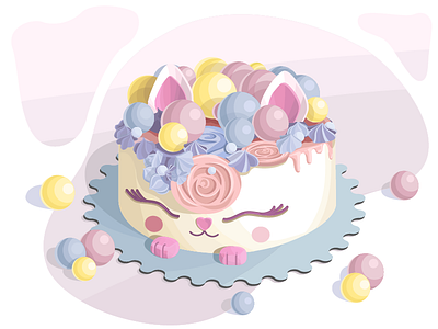 IsisterCake cake вектор векторная графика векторная иллюстрация вкусняшка декоративный торт еда кейк кондитерская