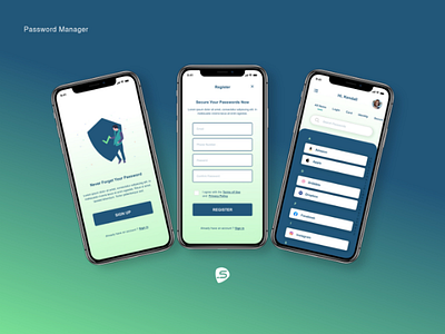 Password Manager branding cloud computing iphone11 manager password ui ux