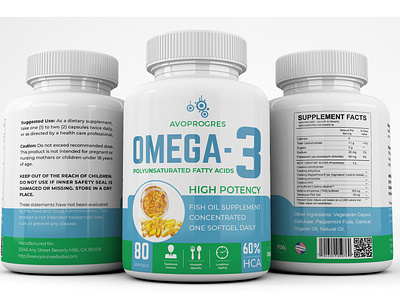 OMEGA-3 cbd oil clean design illustration label design labeldesign packaging design premium premium design supplement