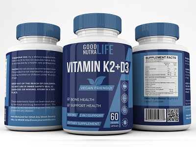 VITAMIN-K2+D3 cbd oil clean design illustration label design labeldesign minimalist packaging design premium design supplement