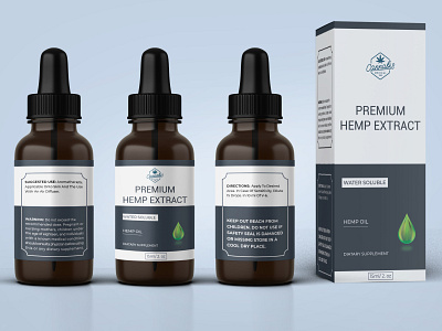 Premium Hemp Extract cbd oil clean design label design labeldesign minimalist packaging design premium premium design supplement