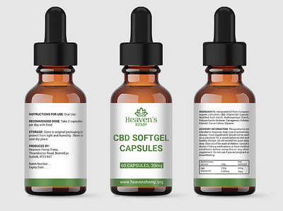 CBD SOFTGEL CAPSULES cbd oil design illustration label design labeldesign packaging design premium premium design supplement supplement label design