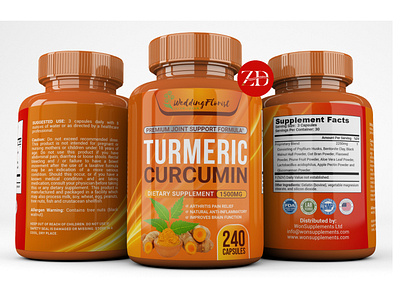 Turmeric Curcumin Label animation cbd oil design graphic design illustration label label design labeldesign logo motion graphics packaging design premium design supplement turmeric