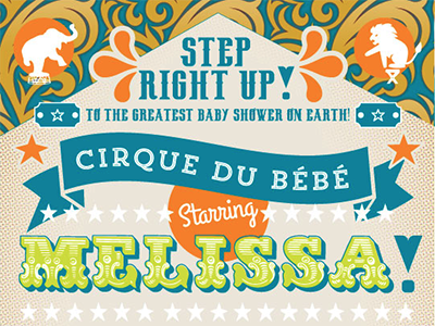 Circus-themed baby shower invite baby shower circus invitation