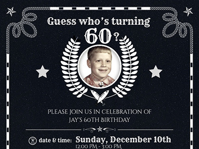 60th Birthday Invite