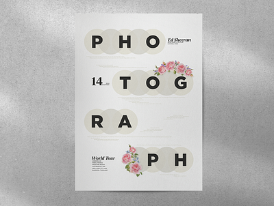 Ed Sheeran "Photograph" Typographic Lyric Poster Design design edsheeran graphic design typography