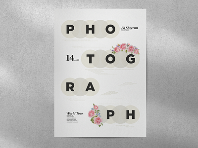 Ed Sheeran "Photograph" Typographic Lyric Poster Design
