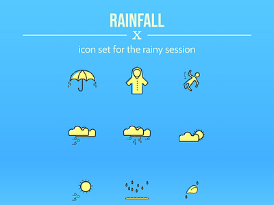 First Icon Set for rainy season