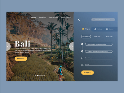 Landing Page for Traveling