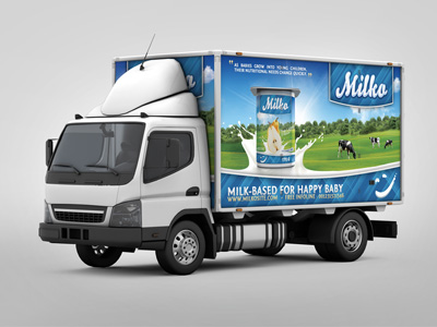 Download Lorry Branding Mock Up By Idesignstudio On Dribbble