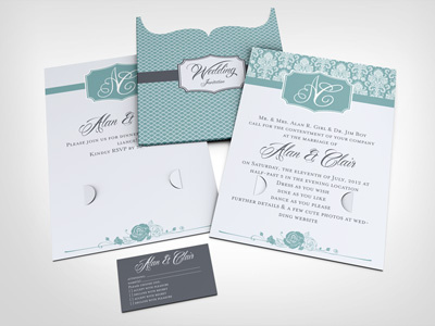 Wedding Invitation Jacket Mock Up