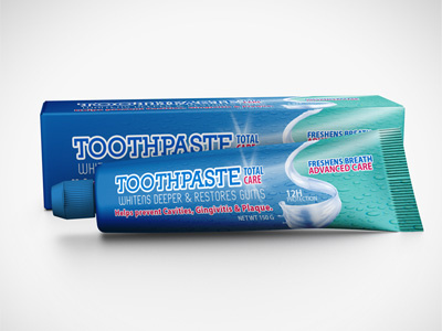 Toothpaste Packaging Mock-Up care clean dental dentist doctor health health care medical medicine mock up mockup oral package packaging tooth tooth brush toothpaste white