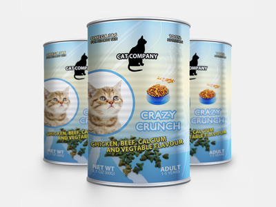 Cats Food Packaging Mock Up bowl can canine care cat cats container crunch food grains mock up mockup package packaging packet product