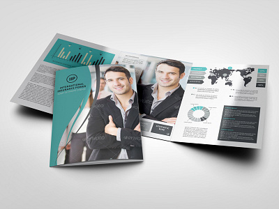 3xA4 Trifold Brochure Mock-Up