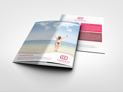 Travel Agency Tourism Tri Fold Brochure Template brochure catalog design holiday indesign layered modern stylish tourism travel agency tri fold