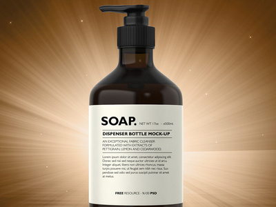 Soap Dispenser Bottle Mock Up Free