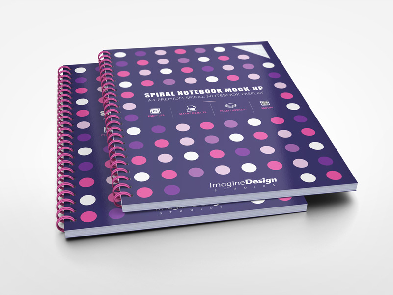 A4 Spiral Notebook Mockup by idesignstudio on Dribbble