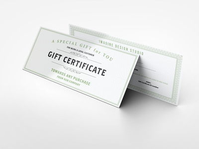 Download Gift Certificate Mockup by idesignstudio - Dribbble