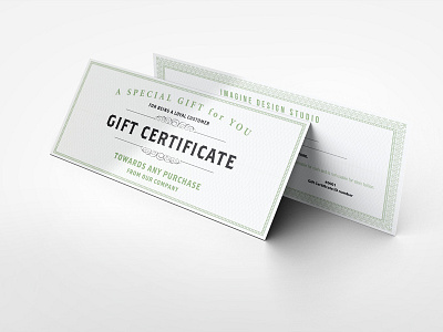 Gift Certificate Mockup certificate coupon discount gift mockup money occasion promotional sale shopping store voucher