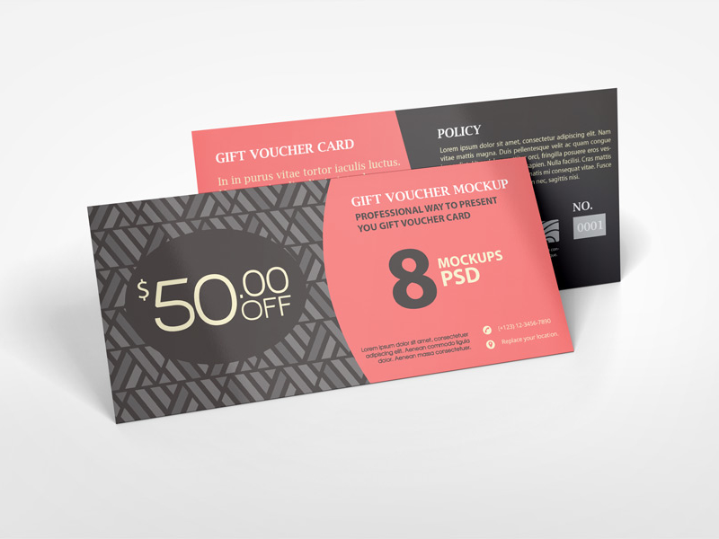 Download Gift Voucher Mockup by idesignstudio on Dribbble