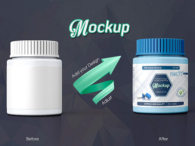 Pills Bottle Mockup bottle farmacy medical medicine mock up mockup nutrition pill pills vitamine