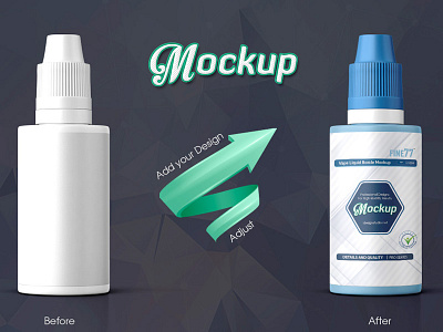 Vape Liquid Bottle Mockup bottle dropper drops flavour e liquid eye drops flavor mock up mockup package packaging vape