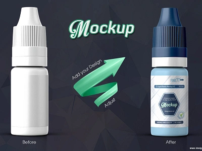 E-liquid Bottle Mockup V2 bottle dropper e cig e liquid bottle eliquid flavour medical mock up mockup packaging smoke