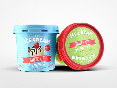 Ice Cream Package Mockup bucket container cream cup cup mockup dairy frozen ice cream jar mockup packaging yogurt