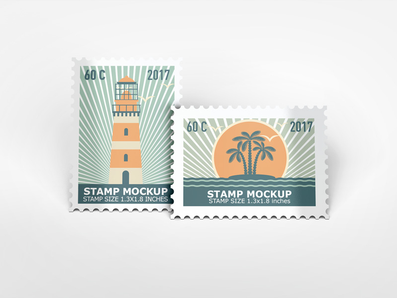 Download Stamps Mockup by idesignstudio on Dribbble