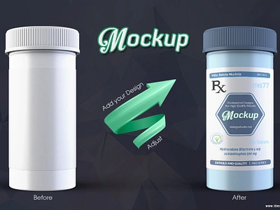 Pill Bottle Mockup antibiotics bottle bottle label bottle mockup capsule container health label medicine mock up mockup package packaging pharmacy pill bottle pills protein supplement vitamin