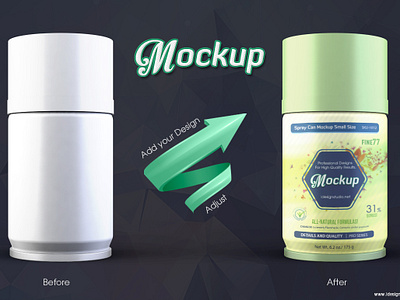 Download Spray Can Mockup By Idesignstudio On Dribbble