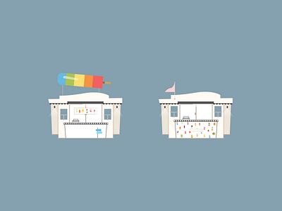 Popsicle Storefront flat ice cream icon illustration popsicle sketch storefront summer