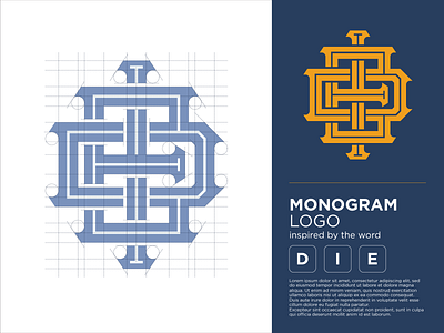 Die Monogram Logo customlettering die lettering logo logos monogram monogram design monogram letter mark monogram logo