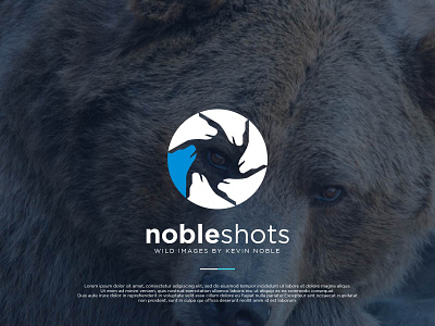 Nobleshoots animal bearlogo camera company logos photography photographylogo wild