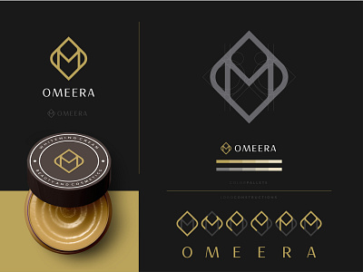 omeera logo beauty company companylogo cosmetic cosmeticlogo logos monogram monogramlogo woman