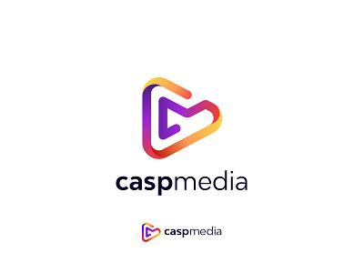 CASP MEDIA LOGO advertising design company logo logos media modernlogo