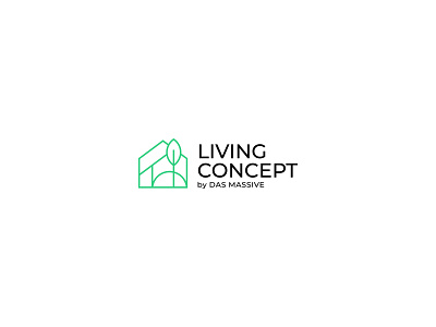 LIVING CONCEPT LOGO buildinglogo company company logo house houselogo logo minimalist logo realestate