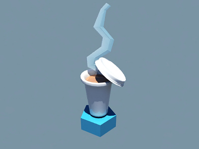 Lil coffee cup 3d 3d modeling cute lowpoly maya
