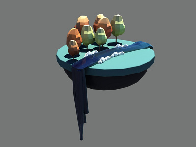 Lowpoly island 3d 3d modeling cute lowpoly maya
