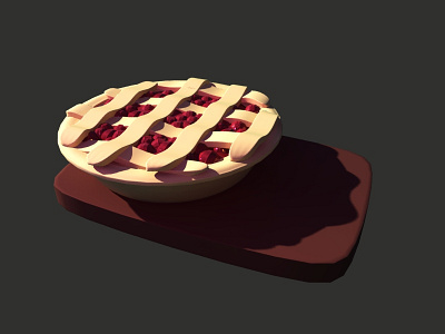 Cherry Pie (WIP) 3d 3d modeling cherry pie food maya