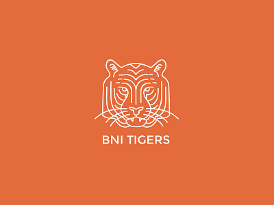 Bni Tigers Branding branding business networking design logo orange outline tiger