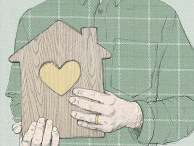 Heart of the Home editorial fabric handdrawn illustration pencil texture wood