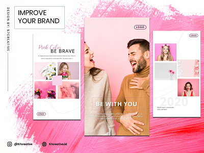 Instagram Storie - Themes Pink babypink branding design fashion graphicdesign instagram instagram post instagram story instagram template models